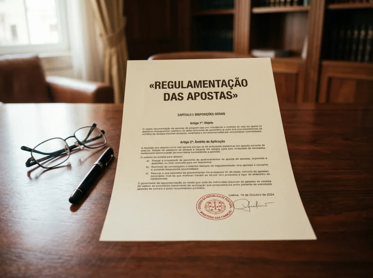 Documento legislativo português sobre regulamentação de jogo online